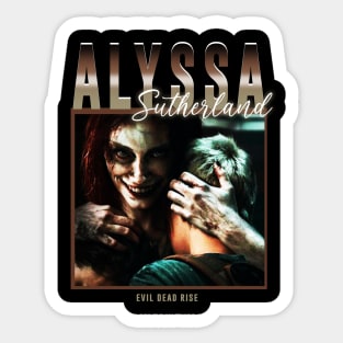 Alyssa Sutherland Vintage - evil dead rise Sticker